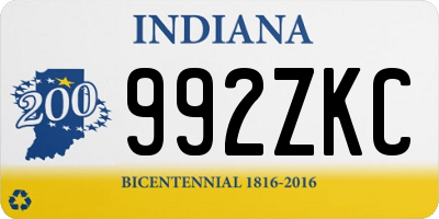 IN license plate 992ZKC