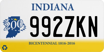 IN license plate 992ZKN