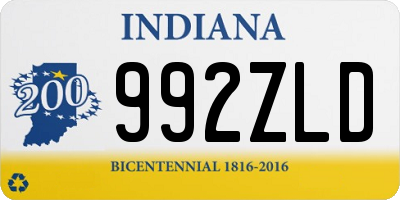 IN license plate 992ZLD