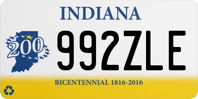 IN license plate 992ZLE