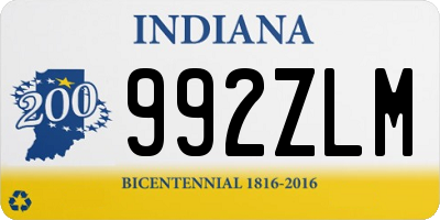 IN license plate 992ZLM