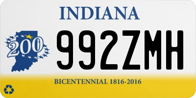 IN license plate 992ZMH