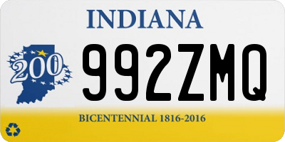 IN license plate 992ZMQ