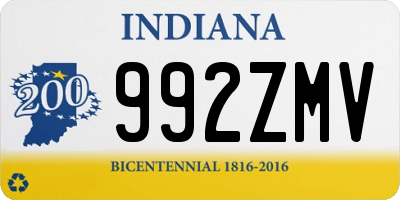 IN license plate 992ZMV