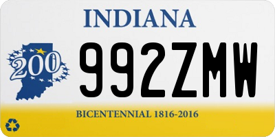 IN license plate 992ZMW