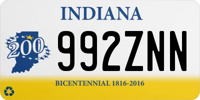 IN license plate 992ZNN