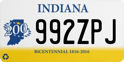 IN license plate 992ZPJ