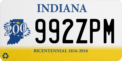 IN license plate 992ZPM