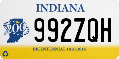 IN license plate 992ZQH