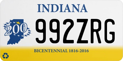 IN license plate 992ZRG