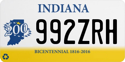 IN license plate 992ZRH