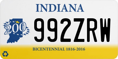 IN license plate 992ZRW