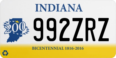 IN license plate 992ZRZ