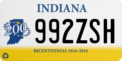 IN license plate 992ZSH