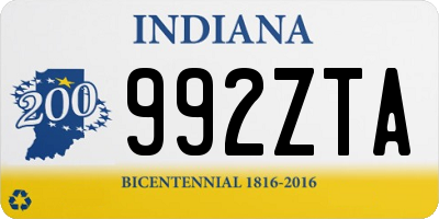 IN license plate 992ZTA