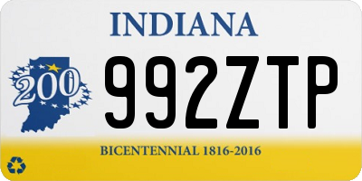 IN license plate 992ZTP