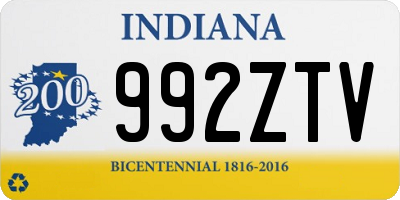 IN license plate 992ZTV