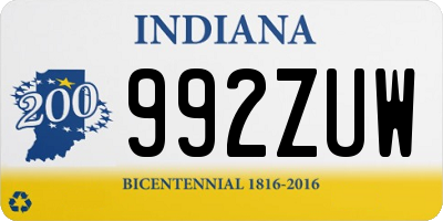 IN license plate 992ZUW