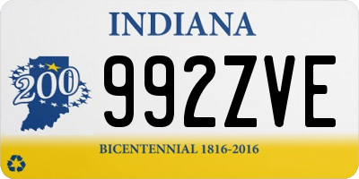 IN license plate 992ZVE