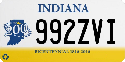 IN license plate 992ZVI