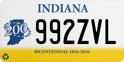 IN license plate 992ZVL