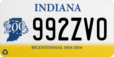 IN license plate 992ZVO