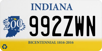 IN license plate 992ZWN