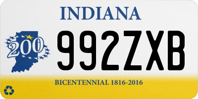 IN license plate 992ZXB