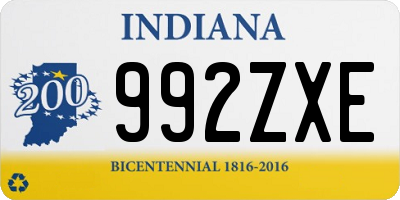 IN license plate 992ZXE