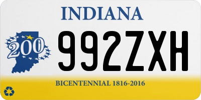 IN license plate 992ZXH