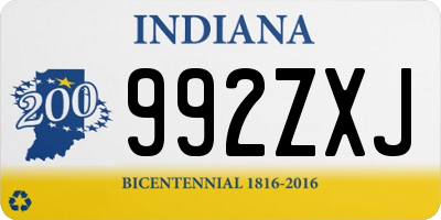 IN license plate 992ZXJ