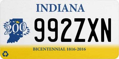 IN license plate 992ZXN