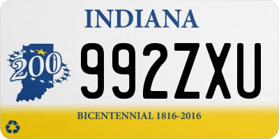 IN license plate 992ZXU