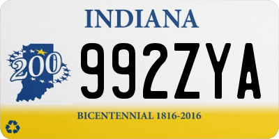 IN license plate 992ZYA