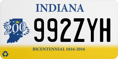 IN license plate 992ZYH