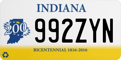 IN license plate 992ZYN