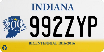 IN license plate 992ZYP