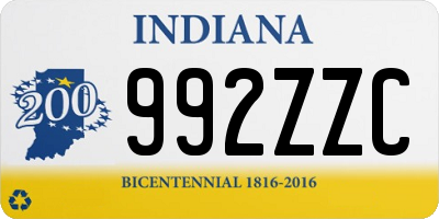 IN license plate 992ZZC