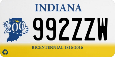 IN license plate 992ZZW