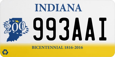 IN license plate 993AAI