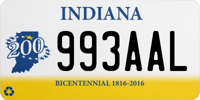 IN license plate 993AAL