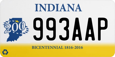 IN license plate 993AAP