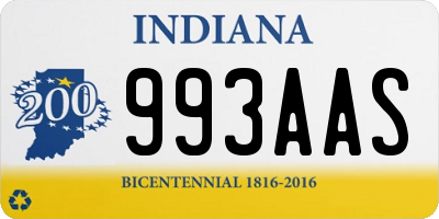 IN license plate 993AAS