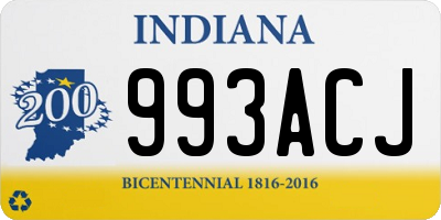 IN license plate 993ACJ