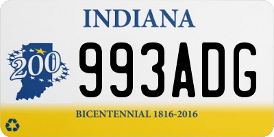 IN license plate 993ADG