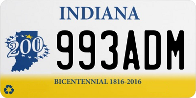 IN license plate 993ADM