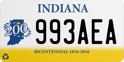 IN license plate 993AEA