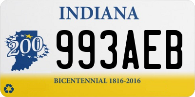 IN license plate 993AEB