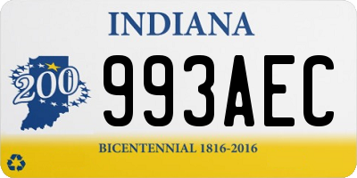 IN license plate 993AEC