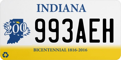 IN license plate 993AEH